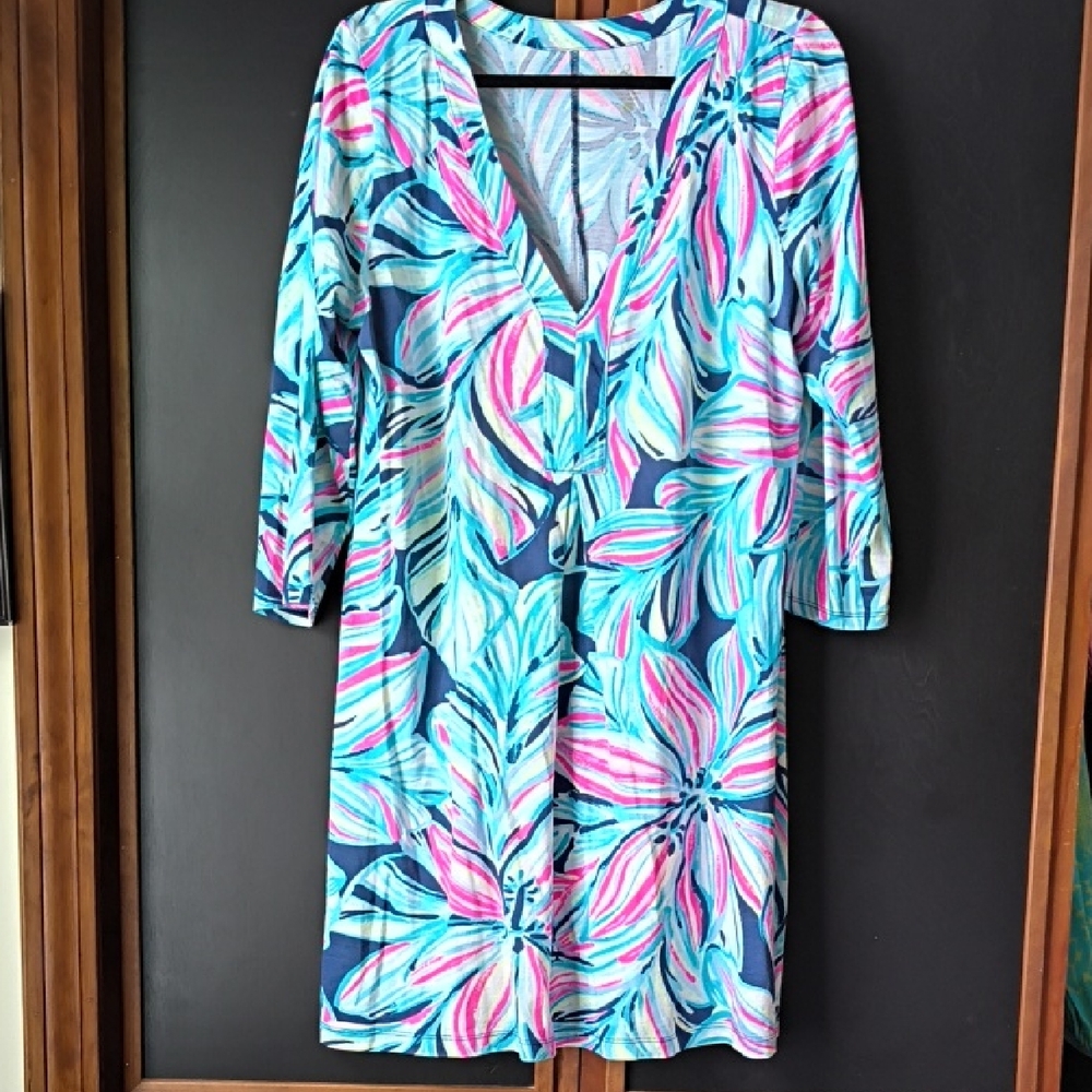 Lilly Pulitzer Rosalia dress in High Tide Navy Dancing Lady